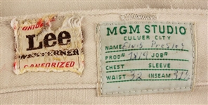 Elvis Presley Kissin' Cousins Film Worn Cream Denim Jeans and Jacket